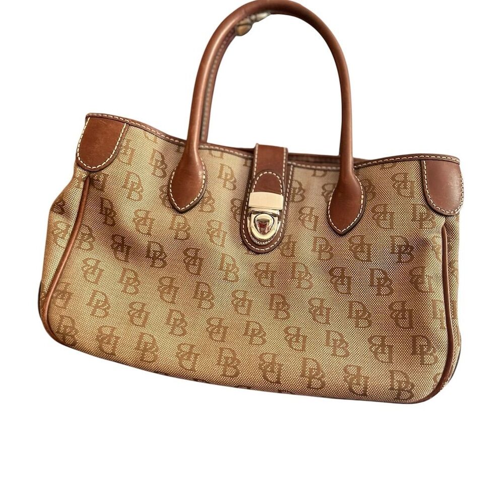 Dooney & Bourke Women's Brown DB Monogram Satchel‎ Handbag